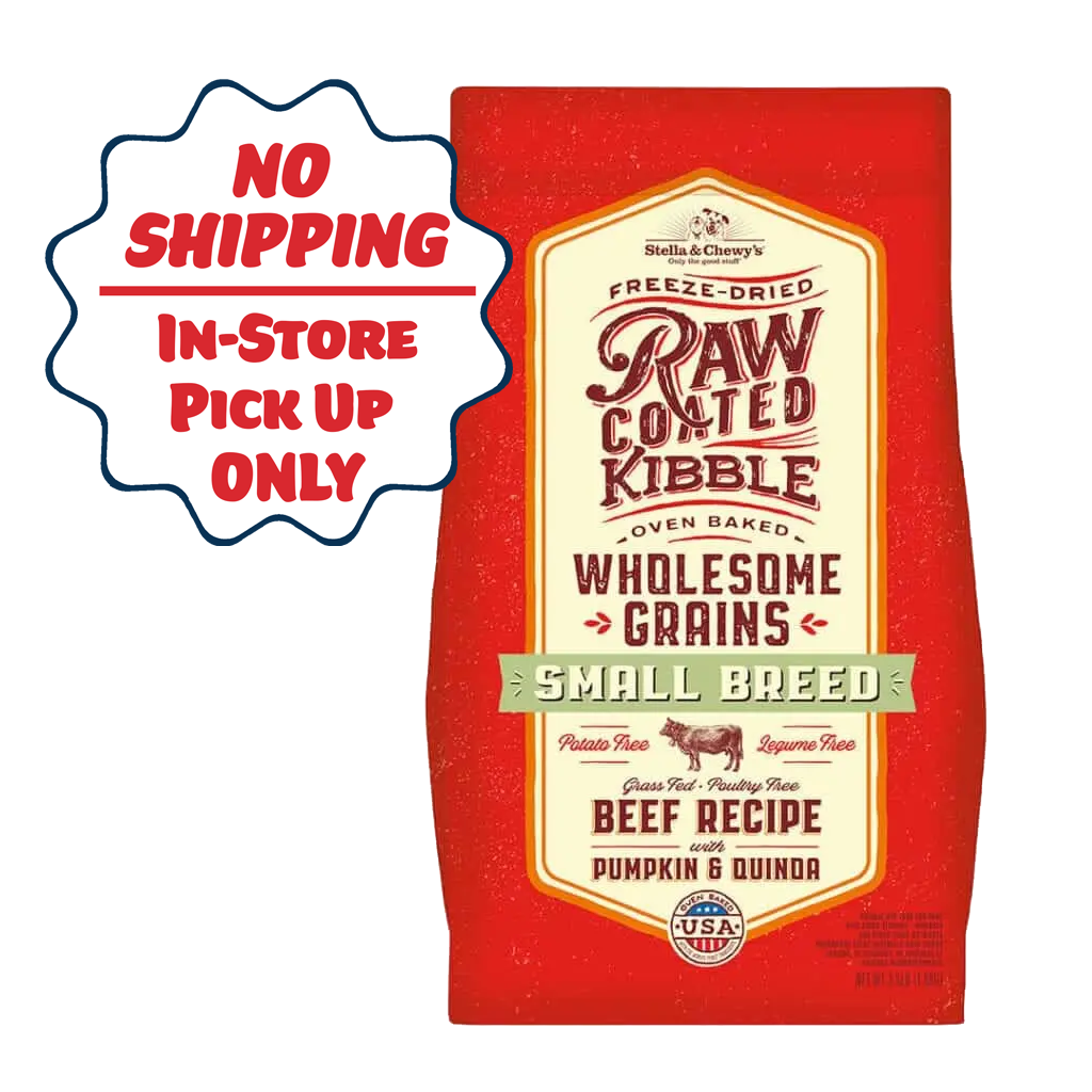 Stella Chewy s Wholesome Grains Raw Coated Kibble Beef with